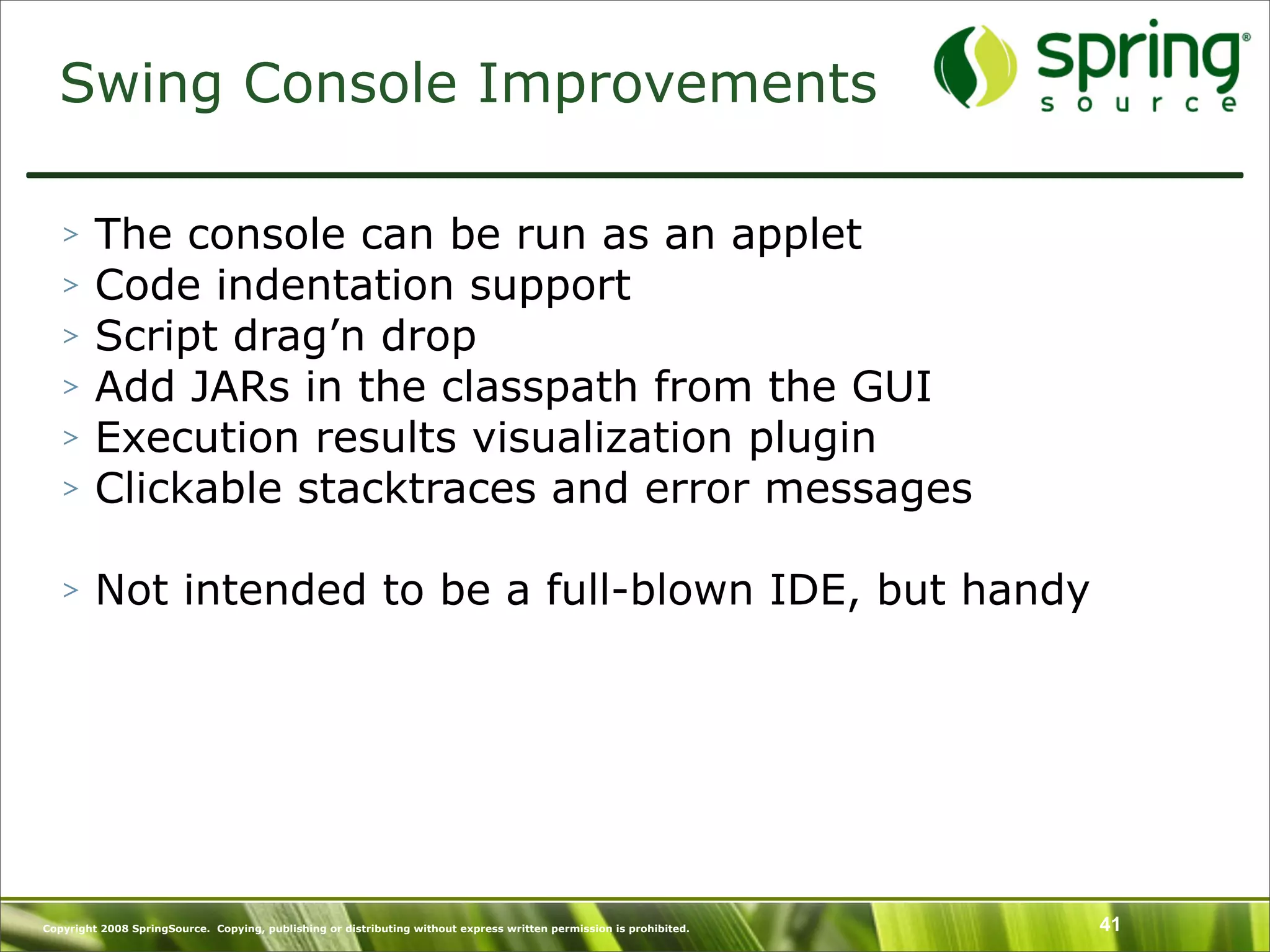 Introduction to Groovy and what's New in Groovy 1.6 - SpringOne Europe 2009