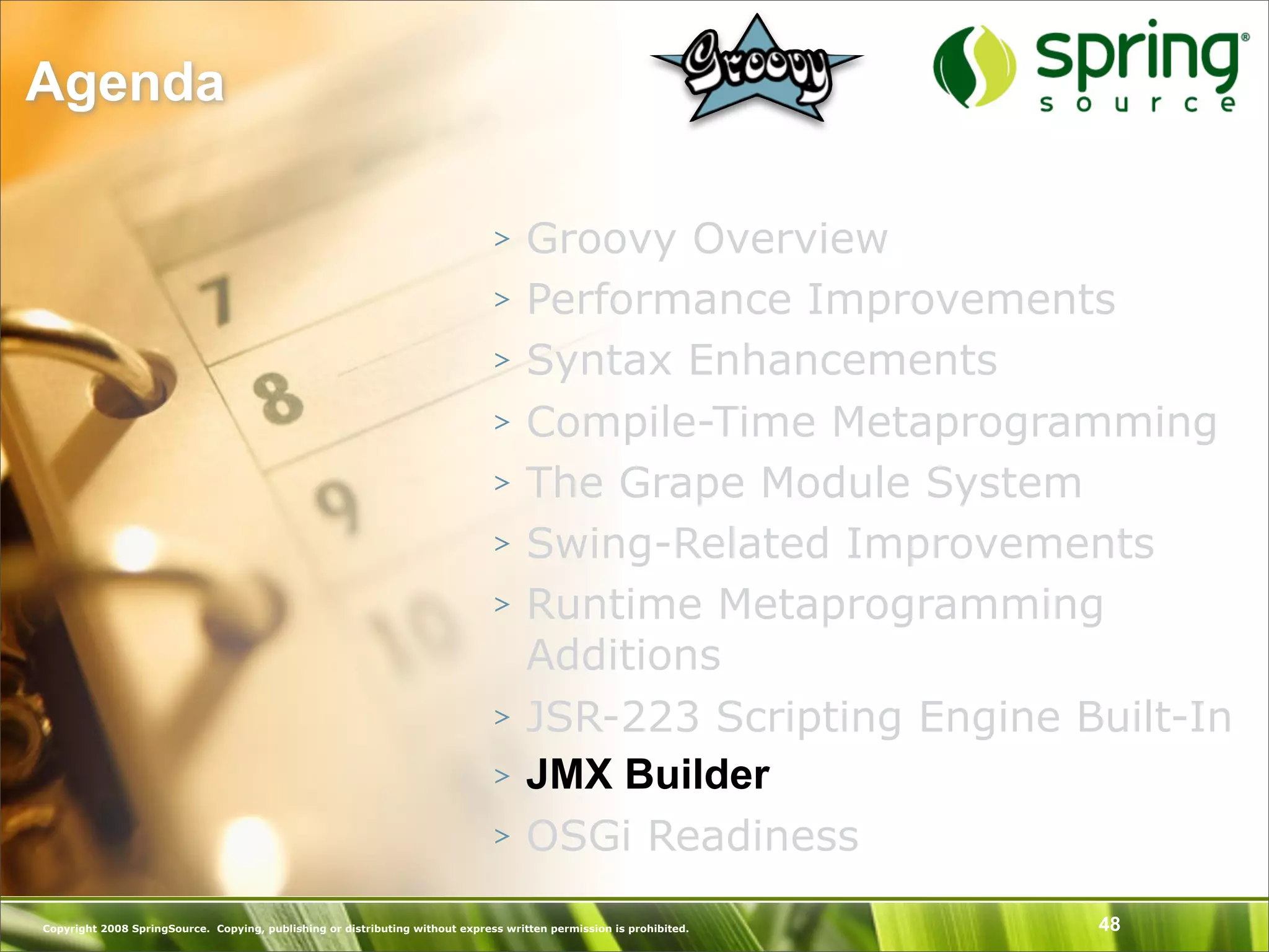 Introduction to Groovy and what's New in Groovy 1.6 - SpringOne Europe 2009