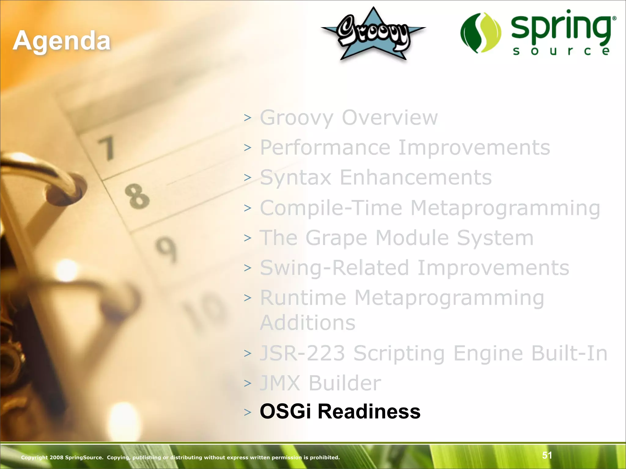 Introduction to Groovy and what's New in Groovy 1.6 - SpringOne Europe 2009