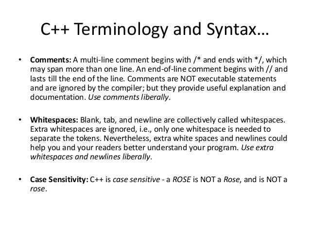 Introduction Of C++