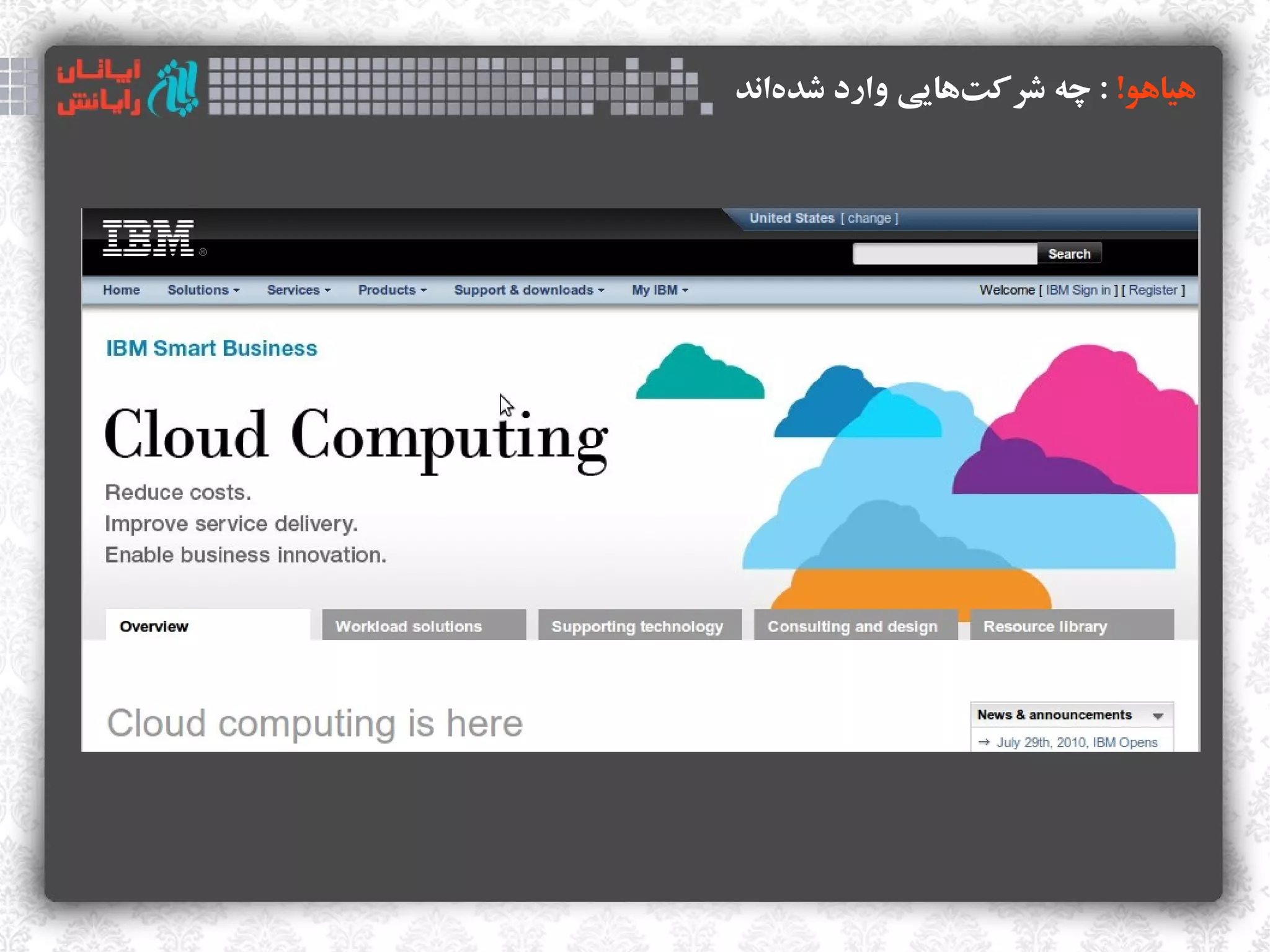 ‫هیاهو! : چه وشراکتهایی وارد وشدهاند‬
   ‫ک‌‬            ‫ک‌‬
 