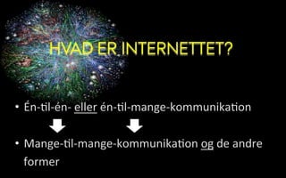 HVAD ER INTERNETTET?
 