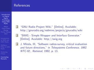 Introduction to Digital Signal Processing Using GNU Radio | PDF