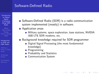 Introduction to Digital Signal Processing Using GNU Radio | PDF
