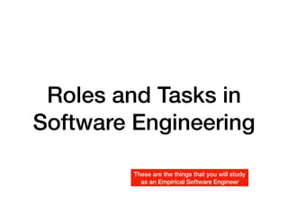 Empirical Methods in Software Engineering - an Overview | PDF