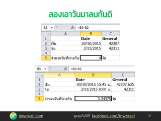 inwexcel.com พูดคุยกันได้ที่ facebook.com/inwexcel 21
 
