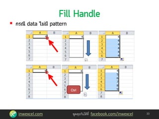 inwexcel.com พูดคุยกันได้ที่ facebook.com/inwexcel 33
 กรณี data ไม่มี pattern
 