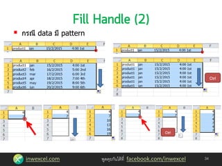inwexcel.com พูดคุยกันได้ที่ facebook.com/inwexcel 34
 กรณี data มี pattern
 