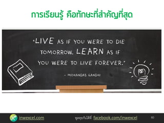 inwexcel.com พูดคุยกันได้ที่ facebook.com/inwexcel 60
 