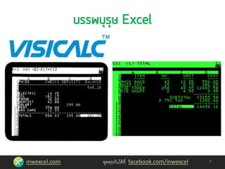 inwexcel.com พูดคุยกันได้ที่ facebook.com/inwexcel 7
 