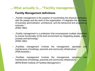 To Introduction for Facilities Management | PPT