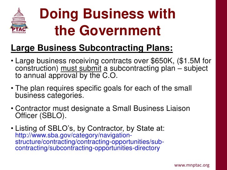 government contracting business plan template