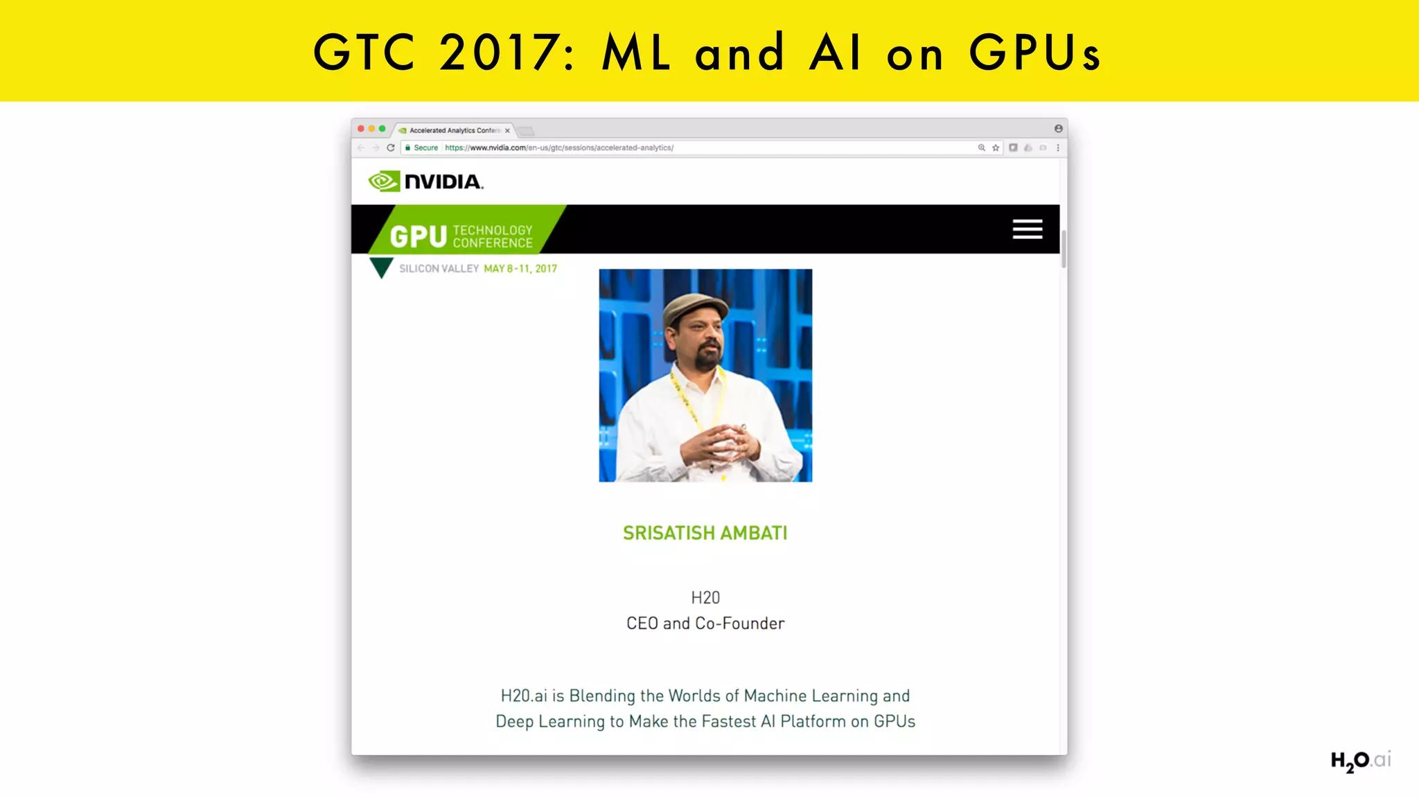 GTC 2017: ML and AI on GPUs
 