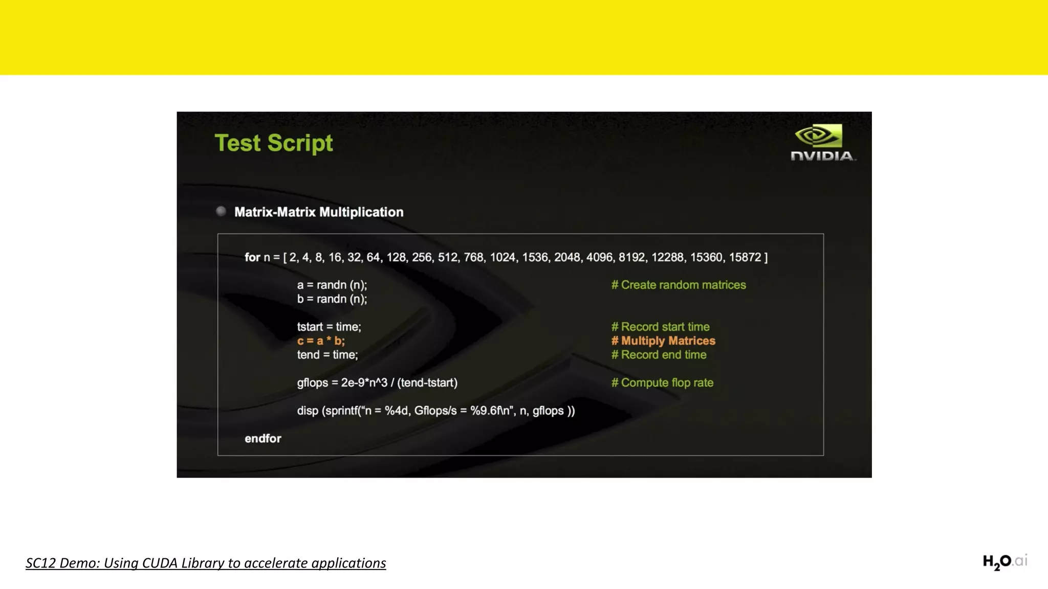 SC12	Demo:	Using	CUDA	Library	to	accelerate	applications
 