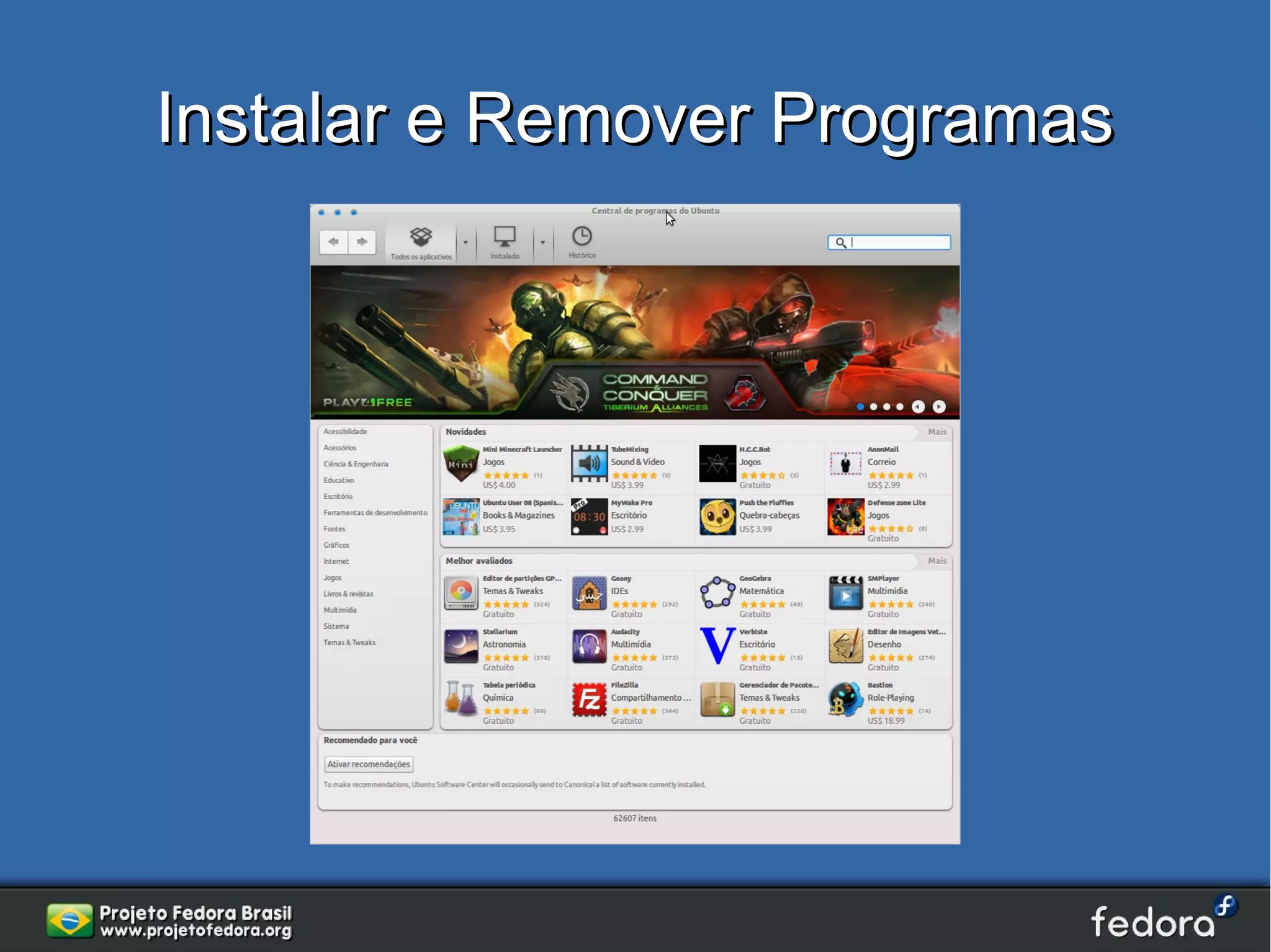 Instalar e Remover Programas
 