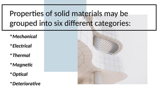 Introduction to Material Science Engineering | PPTX