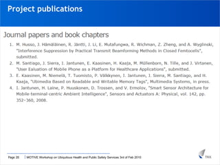 Project publications 