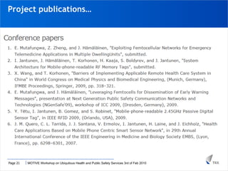 Project publications… 