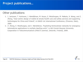 Project publications… 