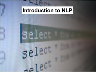 Introduction to NLP 