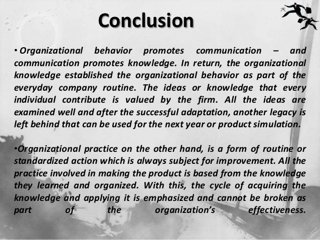 conclusion organizational behavior assignment