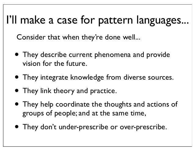 Pattern Languages — An Approach to Holistic Knowledge Representation