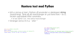 HT19 - DA354A - Introduktion till Python | PDF