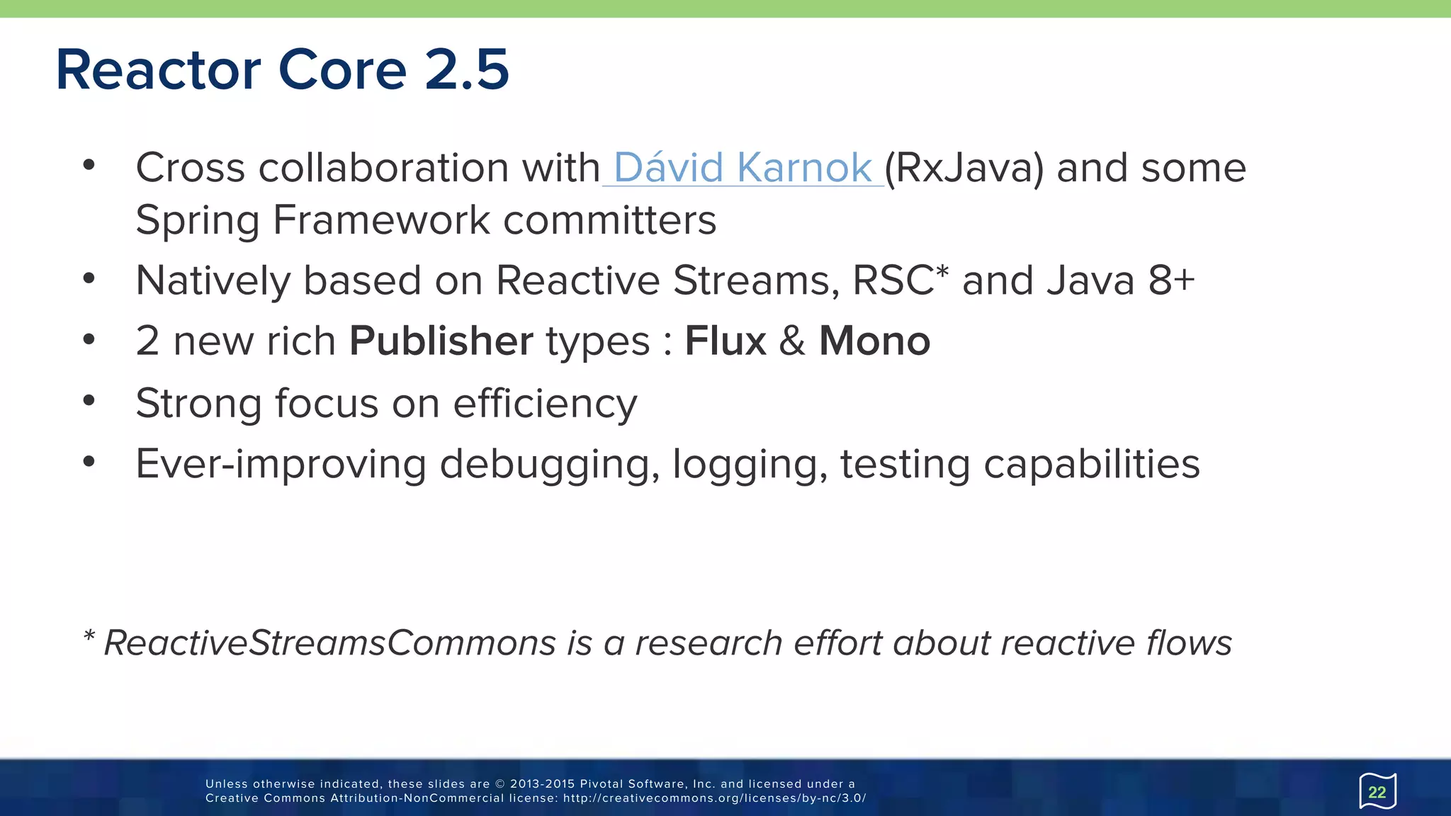 Introduction to Reactive Streams and Reactor 2.5 | PPT