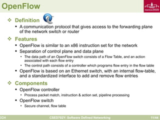 Comprehensive Introduction to Software Defined Networking and OpenFlow ...