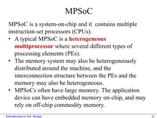 Introduction to System on chip Design - Labs and Project | PDF