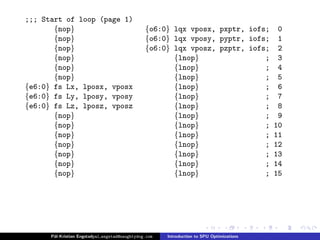 SPU Optimizations - Part 2 | PDF