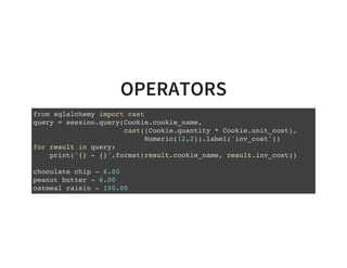 Introduction to SQLAlchemy ORM | PDF