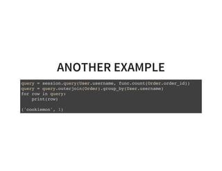 Introduction to SQLAlchemy ORM | PDF