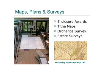 Maps, Plans & Surveys Enclosure Awards Tithe Maps Ordnance Survey Estate Surveys Austonley Township Map 1801 