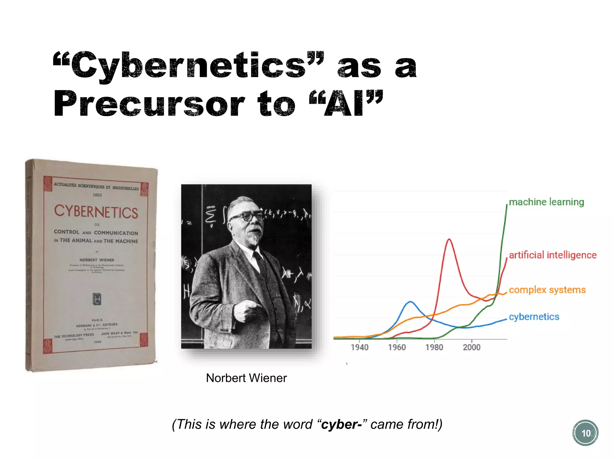 10
Norbert Wiener
(This is where the word “cyber-” came from!)
 