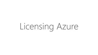 Licensing Azure
 