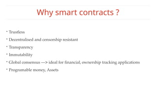 Introduction Blockchains and Smart Contracts | PPTX