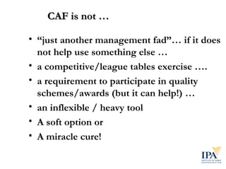 Intro To Caf Kieran Lenihan | PPT
