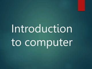 introduction to computer systems power point | PPT