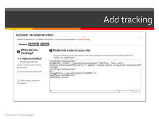 Add tracking




Computers in Libraries 2012
 