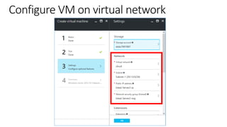 Configure VM on virtual network
 