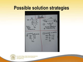 Possible solution strategies
 