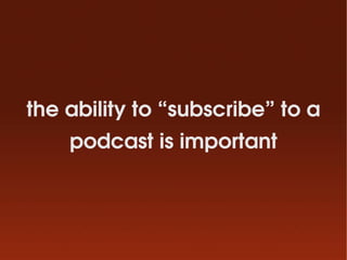 Intro to podcasting