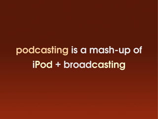 Intro to podcasting