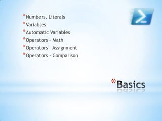 Intro to Powershell | PPT