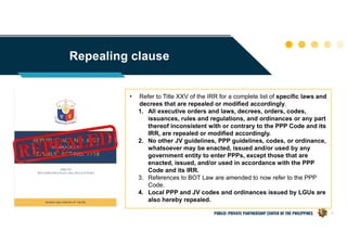 Introduction to the Public-Private Partnership Code Day 1 | PDF