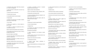 1. Generalized anxiety disorder (GAD) (have symptoms
for 3 months to be diagnosed)
1. Chronic, high level of anxiety that is not tied to any
specific threat
1. Excessive (more than someone else)
2. Persistent (doesn't go away)
3. Unreasonable (shouldn't be worried about)
2. Phobic disorder
1. Persistent and irrational fear of an object or situation
that presents no realistic danger
1. Fear vs Phobia
1. A fear can be explained as a normal response to
genuine danger
2. A phobia is a marked and persistent fear that is
unreasonable and excessive
towards a particular thing (interferes with everyday life)
3. Panic disorder (must be present for at least 1 month to
be diagnosed) (ofter make
personality changes to avoid things)
1. Recurrent short attacks of overwhelming anxiety that
usually occur suddenly and
unexpectedly (accompanied by feeling like they are
having a heart attack; heart
beats faster, breathing is faster, muscles contract, etc)
2. Agoraphobia: fear of going outside and being trapped
around people; avoidance of
going around crowds
4. Obsessive-compulsive disorder (OCD)
1. Persistent, uncontrollable intrusions of unwanted
thoughts (obsessions) and urges to
engage in senseless rituals (compulsions)
2. Goes in a cycle (obsession, anxiety, compulsion, relief)
5. Posttraumatic stress disorder (PTSD)
1. Enduring psychological disturbance attributed to the
experience and exposure of a
major traumatic event like sexual violence, death, etc
(reliving the moment of original
trauma)
2. Deterioration of mood and cognitive abilities
2. Factors of Anxiety Disorders
1. Biological Fators
1. Concordance rate: indicates the percentage of twin
pairs or other pairs of relatives
who exhibit the same disorder
1. Genetic predisposition and inheritance (anxiety
sensitivity)
2. GABA circulates in the brain (neurotransmitters have
links to anxiety) (produce not
enough or brain cannot process it correctly)
2. Conditioning and Learning
1. Acquired through classical conditioning or
observational learning
1. Ex. near drowning experience as a kid will give a fear of
water
2. Maintained though operant conditioning
1. Ex. after having this experience as a kid it will stay with
us as we grow
3. Cognitive Factors
1. Misinterpret harmless situations as threatening
2. Focus excessive attention on perceived threats
3. Selectively recall information that seems threatening
4. Stress
3. Differing sensitivity: some research suggests that
people differ in sensitivity to anxiety
4. Evolutionary predisposition: researchers propose that
people may be more likely to develop
conditioned fears to certain objects and situations
1. Ex. people are still afraid of snakes because of
evolution even though now a days we
should be more afraid of guns
5. Observational learning: people may develop phobias
through observational learning
Dissociative Disorders (conscious awareness becomes
separated from painful and
previous memories, thoughts, and feelings)
1. Class of disorders in which people lose contact with
portions of their consciousness or
memory, resulting in disruptions in their sense of identity
1. Symptoms: having a sense of being unreal, being
separated from the body, watching
yourself as if you are in a movie)
2. Dissociative amnesia: a sudden loss of memory for
important personal information that is
too extensive to be due to normal forgetting
1. Inability to recall personal information (attributed to
extreme stress)
1. Generalized vs Selective amnesia
2. Retrograde amnesia: past amnesia; wakes up each day
not knowing who they are or
their life
3. Anterograde amnesia: future amnesia; cannot form
new memories but they
remember everything before amnesia set in
3. Dissociative fugue: people lose their memory for their
entire lives along with their sense of
personal identity (sudden inability to recall one’s past)
4. Multiple personality disorder (dissociative identity
disorder): involves the coexistence in one
person of two or more largely complete, and usually very
different, personalities
1. Fairly common effect of severe trauma during early
childhood (ex. physical or sexual
abuse repetitively) (creates extra personalities if they
cannot cope with trauma; allows
them to function in life)
2. Two or more personalities in order to be diagnosed
Mood Disorders
1. Uni-polar Depressive Disorders: a person experiences
only depressive episodes
1. Lack manic spectrum; just involves one long stretch of
depression
 