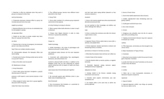 1. Reduction in effort by individuals when they work in
groups as compared to when they
work by themselves
2. Productivity decreases (reduced effort) as group size
increases (we pull more of our own
weight by ourselves)
1. Reduced efficiency due to the loss of coordination due
to more people in a group
18. Bystander Effect
1. People are less likely to provide needed help when
they are in groups than when they
are alone
2. Theorizes that in the face of emergency, the distressed
person is less likely to be offered
help if there are multiple onlookers present
19. Commonalities between the Bystander Effect and
Social Loafing
1. Promote lack of action; thinking another person will do
it so you don't have to
2. Rely on the others and not yourself
20. Weaknesses in Groups
1. Group Polarization
1. Occurs when group discussion strengthens a group’s
dominant point of view and
produces a shift toward a more extreme decision in that
direction
2. Where people of similar views form a group together,
discussion within the group
makes their views more extreme
3. Thus, different groups, become more different (more
polarized) in their views
2. Group Think
1. Occurs when members of a cohesive group emphasize
concurrence at the expense
of critical thinking in arriving at a decision
2. When a group makes faulty decisions in order to reach
a consensus
3. Choose more illogical decisions in order to make
harmony in a group (low probability
of success)
Chapter 14:
Health Psychology
1. Health Psychology is the study of psychological and
behavioral processes in health, illness,
and healthcare (daily stressors are the most important
predictors)
2. Concerned with understanding how psychological,
behavioral, and cultural factors are
involved in physical health and illness, in addition to the
biological causes that are well understood by medical
science (concerned with all aspects of health and illness
across life
span) (assess how mind and body work together)
3. Stress
1. No universally agreed upon definition (stress is your
body’s way of responding to any
kind of demand)
1. Any circumstances that threatens or is perceived to
threaten someones well being,
and their body needs coping abilities (depends on how
someone interprets a
situation)
2. Stress is the reaction people have when presented with
demands and pressures that
are not matched to their knowledge and abilities and
which challenge their ability to
cope
3. Stress is anxiety that continues even after the stressor
is gone (stress is more
dangerous)
4. Appraisal Theory of Stress (what leads to stress after a
stimulus; how people think)
1. Primary Appraisal: situation perceived as relevant and
threatening (stress) vs situation
perceived as irrelevant or harmless (no stress)
1. What does the situation mean and how can it effect me
2. Kinds of views of the situation:
1. See the situation either as neutral, positive, or negative
(stressful)
2. Secondary Appraisal: coping resources appear
inadequate (stress) vs appearing
adequate (no stress)
1. Feelings related to the stressor; available coping
mechanisms and resources
1. Evaluates social support, environment, your own
competence, etc
2. Can happen either at the same time or before the
primary appraisal
5. Acute vs Chronic Stress
1. Acute (most widely experienced, daily stressors)
1. Sudden, typically-short lived, threatening event (ex.
giving a speech)
2. Usually gives excitement plus stress
3. Has a clear end point
2. Chronic
1. Dangerous and unhealthy; tears the life of a person
apart with accumulating stress
2. Ongoing environmental demand; long term exposure
to stressors (ex. marital
conflict)
3. PTSD, Depression, and Anxiety can all be brought on by
Chronic Stress
6. Major Classifications of Types of Stress
1. Frustration
1. Stress due to any situation in which the pursuit of some
goal is thwarted. Frustration
is usually short-lived, but some frustrations can be source
of major stress like failures
or losses
2. Conflict
1. When two or more incompatible motivations or
behavioral impulses compete for
expression
2. Types of Conflict
3. Approach-Approach conflict: two things are wanted,
but only one option can be
 