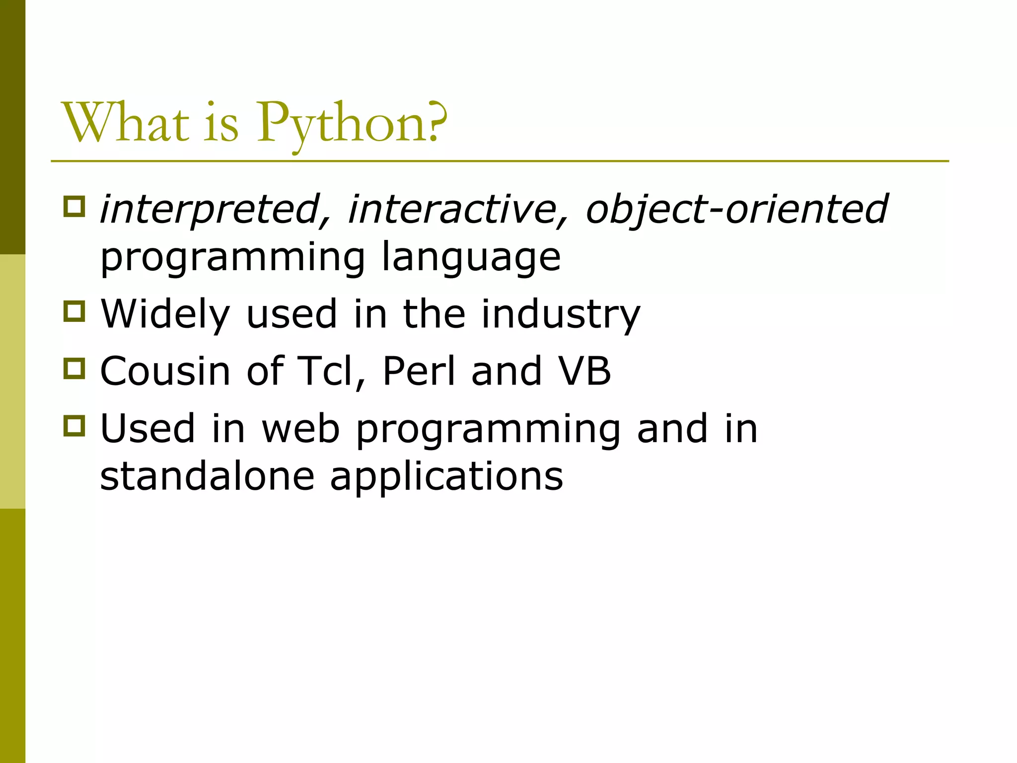 Intro to Python | PPT
