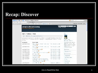 Intro To Read Write Web | PPT